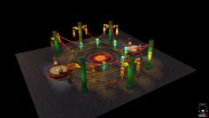 3D map arena lowpoly game model 3D Model