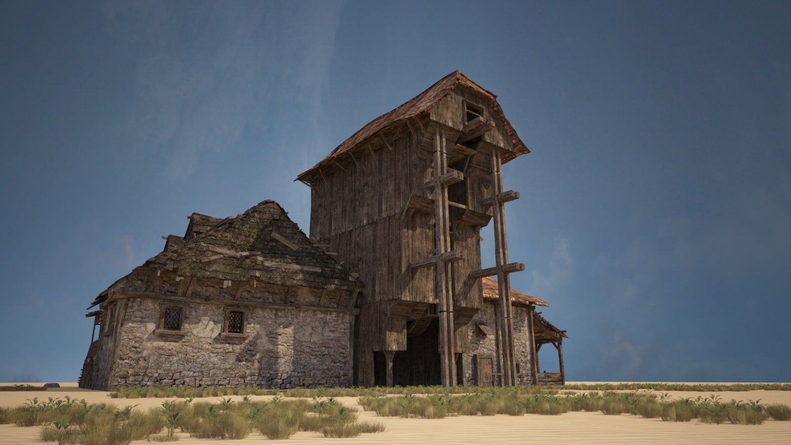 A 3D model of folk architecture in the middle ages 3D Model