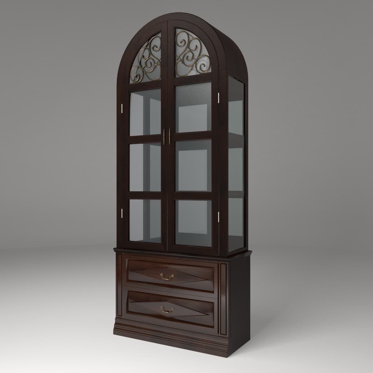 Sideboard Curio China Marbella Noir 3D Model