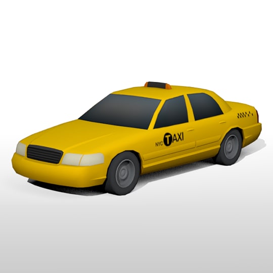 Low Poly NYC Taxi 3D Model