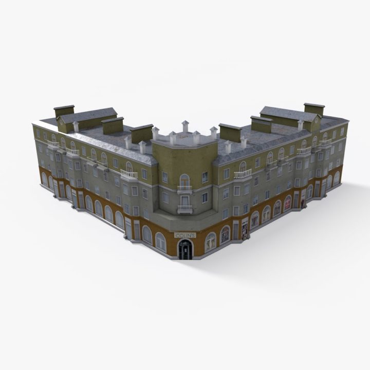 Lowpoly East Europe Building 9 3D Model