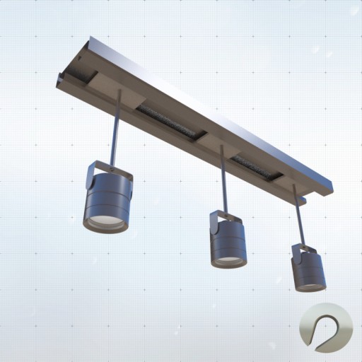 Ceiling Rail Directional Lamp						 Free 3D Model