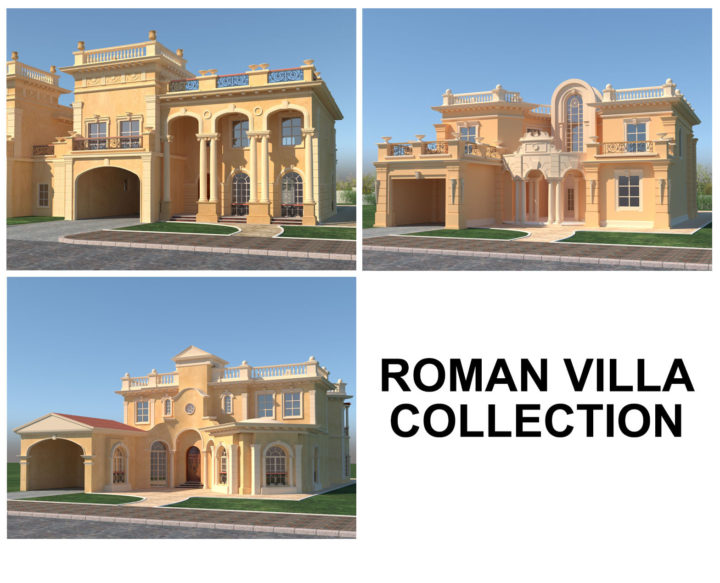 3D Roman Villa Collection model 3D Model