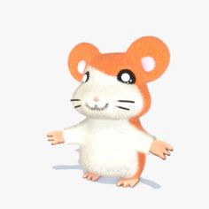 3D Cartoon Hamster 3D Model