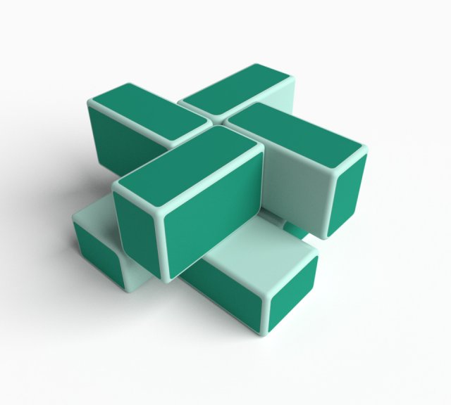 Rare rubik cube puzzle 2×2 Windmill 3D Model