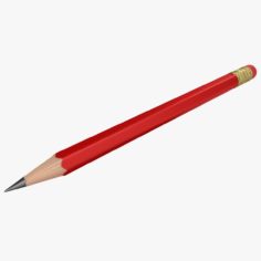 Red Pencil (Medium Size) 3D Model
