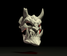Demon Mask In to Parts 3D Model