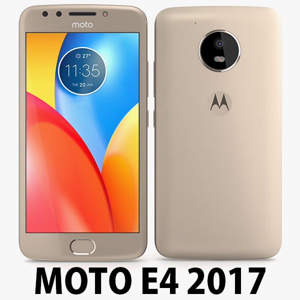 Motorola Moto E4 USA Gold 3D Model