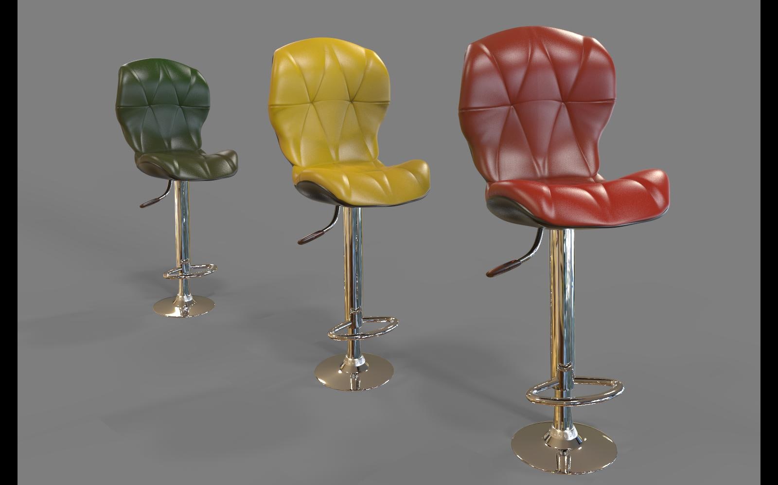 Indira Bar Stool 3D 3D Model