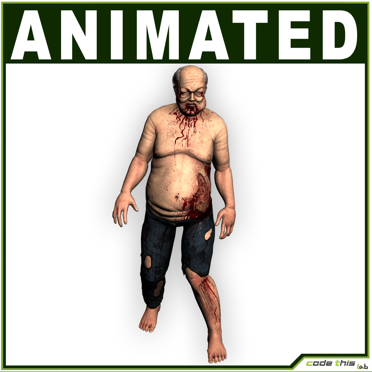 Fat Zombie 3D Model
