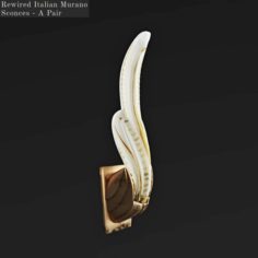 Rewired Italian Murano Sconces – Pair 3D Model