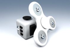 Fidget Spinner & Cube model 3D Model
