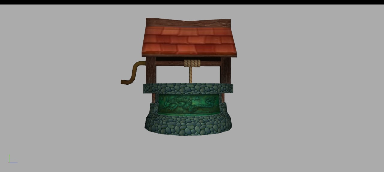 Hand Painted Dragon Well 3D model 3D Model