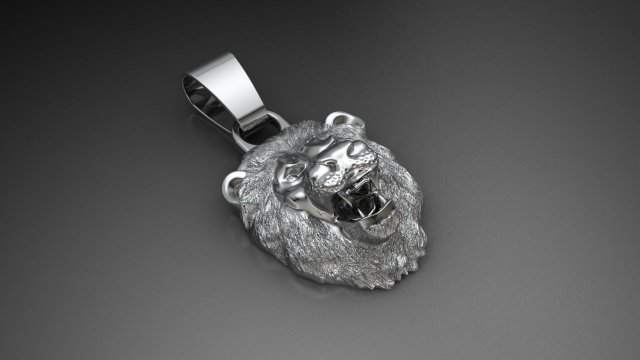 Pendant Lion STL 3d model 3D Model