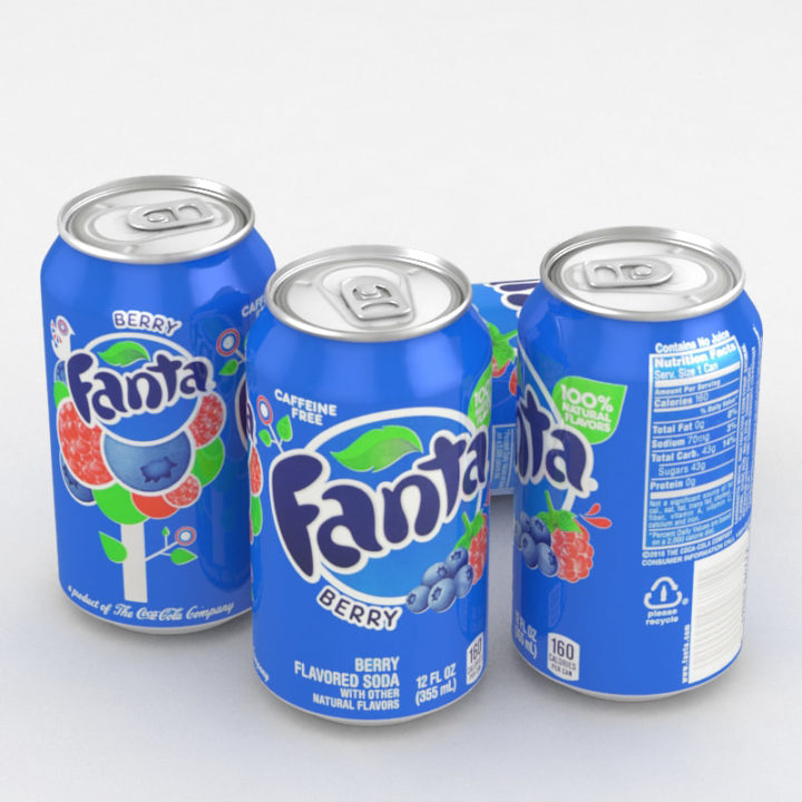 Beverage Can Fanta Berry 12fl oz 3D Model
