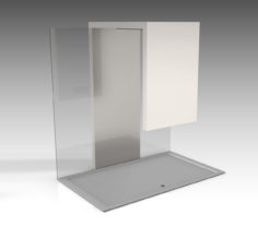 Shower cabin tray open 3D Model