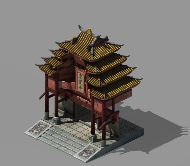 Capital city planning – temple gate 3D Model