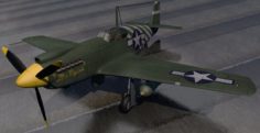 North American P-51A Mustang 3D Model