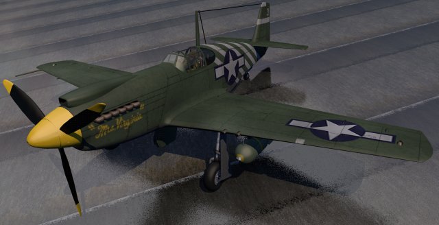 North American P-51A Mustang 3D Model