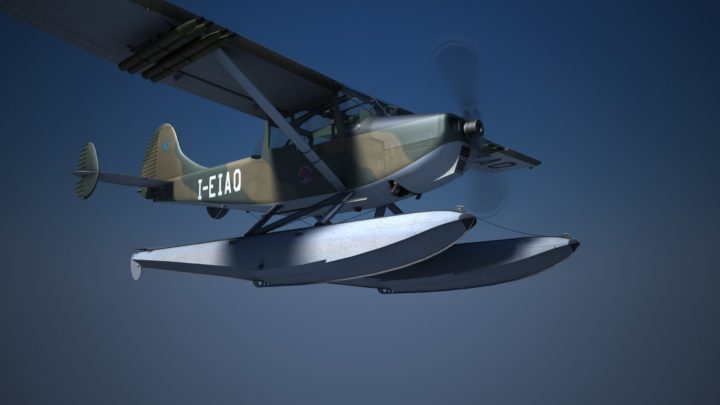 Cessna O-1 BirdDog on floats 3D Model