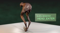 Alien Monster HEAD EATER 3D Model