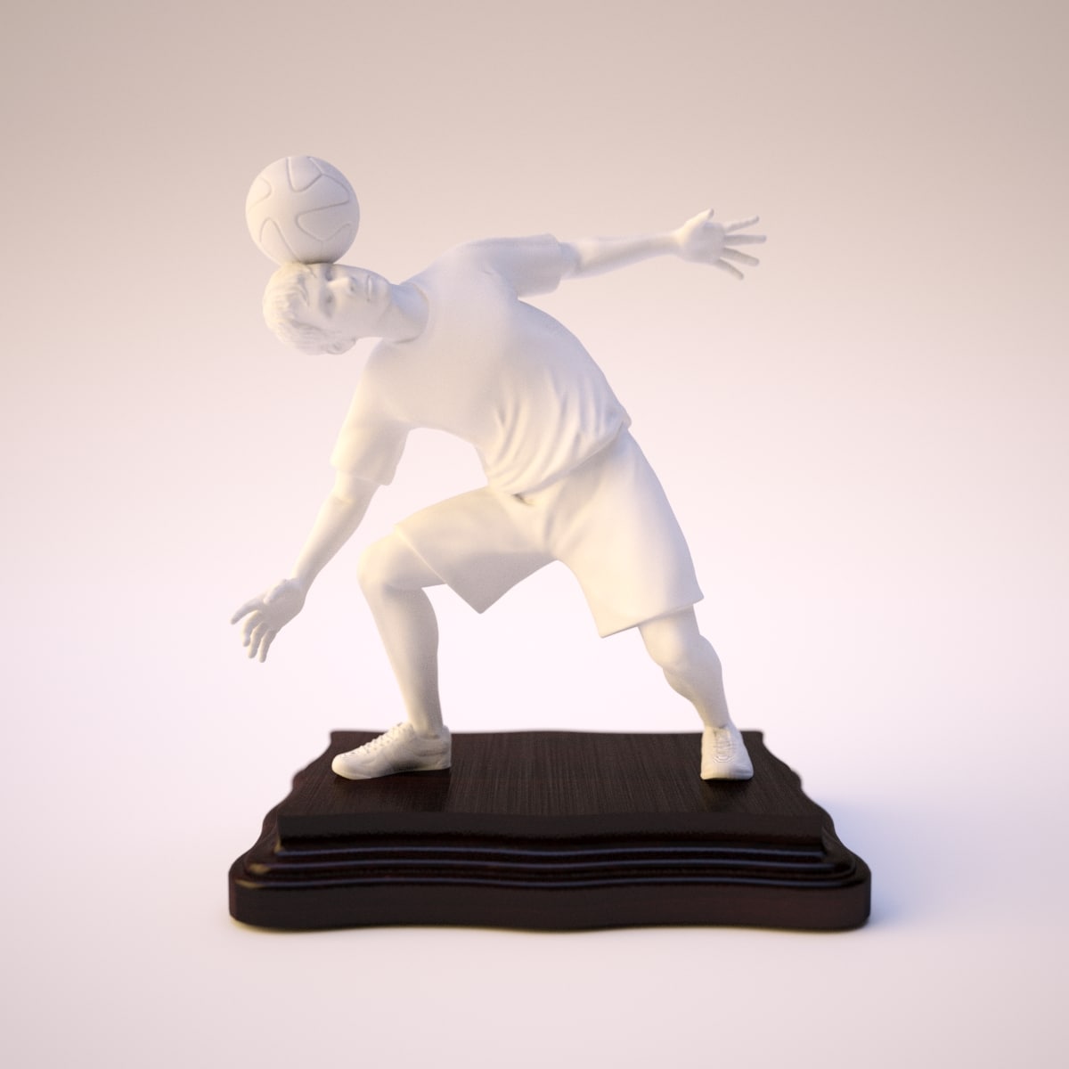 Freestyle Football Head Stall Soccer Sculpture Trophy 3D Model