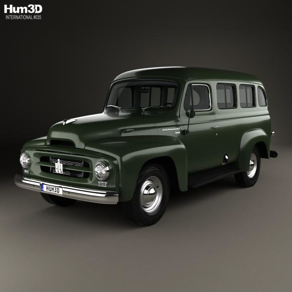 International Harvester R-110 Travelall 1953 3D Model