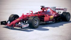 3D F1 Ferrari 2017 SF70H model 3D Model