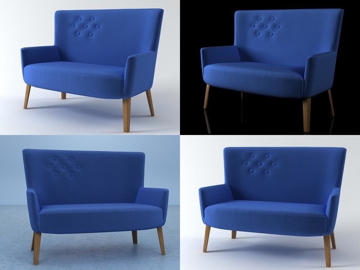 Chair Double 3D model Free 3D Model