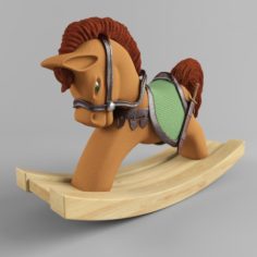 Childrens toy rocking horse 3D Model