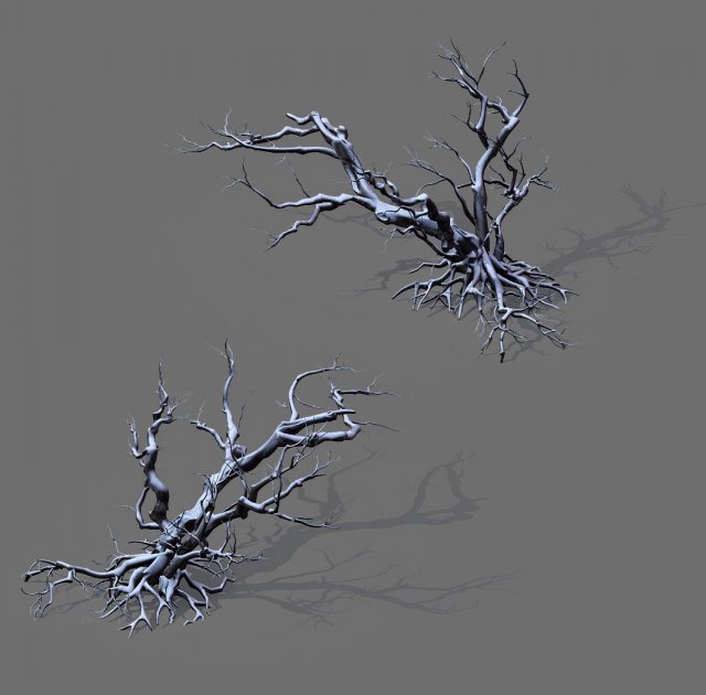 Game Model – Snow – Dead Tree 02 3D Model