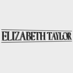 Elizabeth taylor logo 3D Model