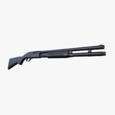 Shotgun Remington 870 lowpoly BPR 3D Model