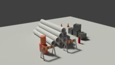 Industrial Misc Elements Pack 3D Model