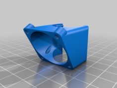 E3D V6 inclined fan duct 3D Print Model