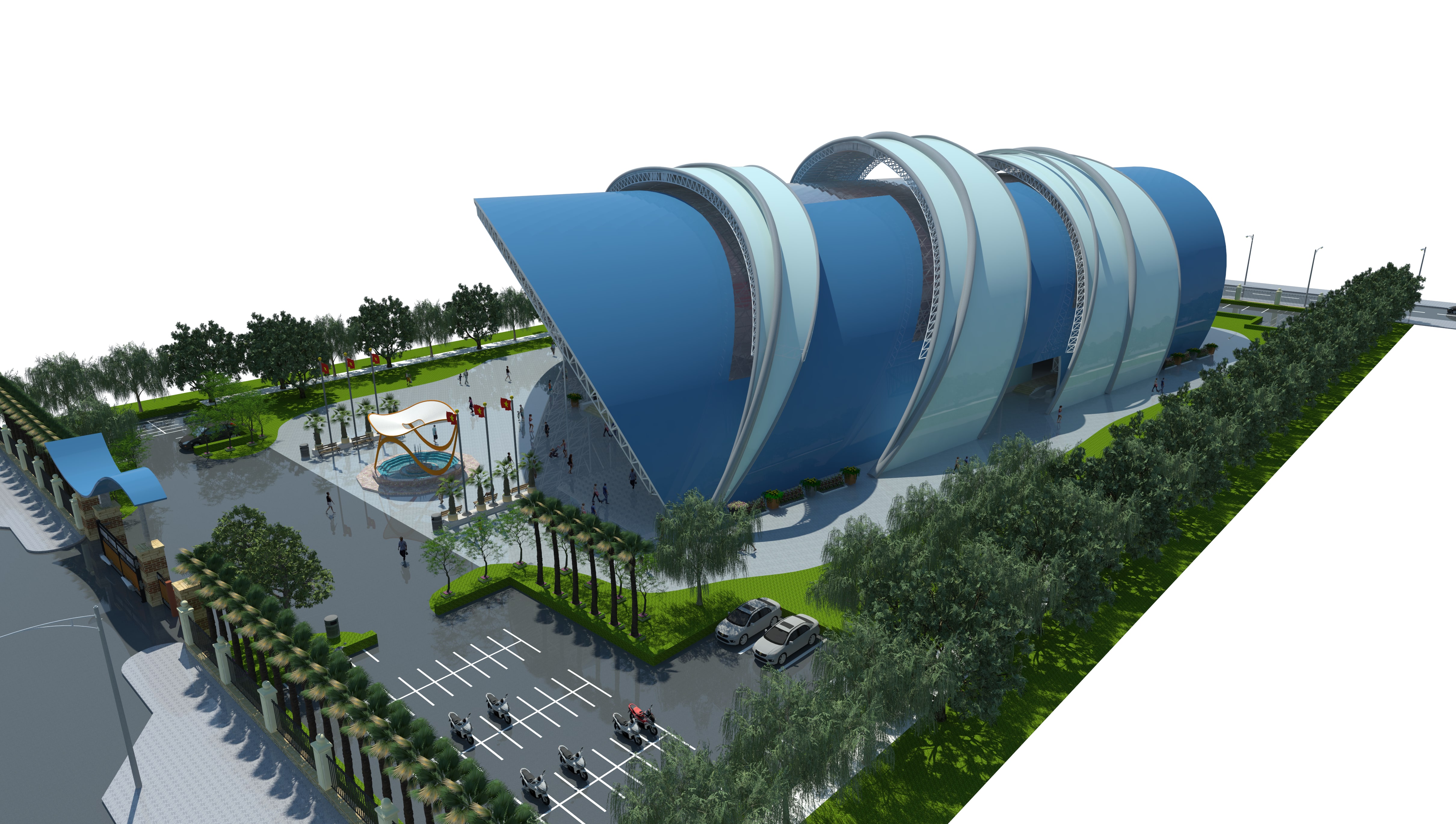 Swimming stadium 3d model 3D Model