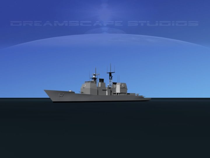 USS Lake Champlain CG-57 LP 3D Model