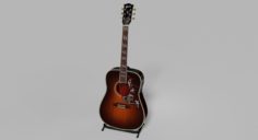 Gibson Hummingbird vintage guitar 3D Model