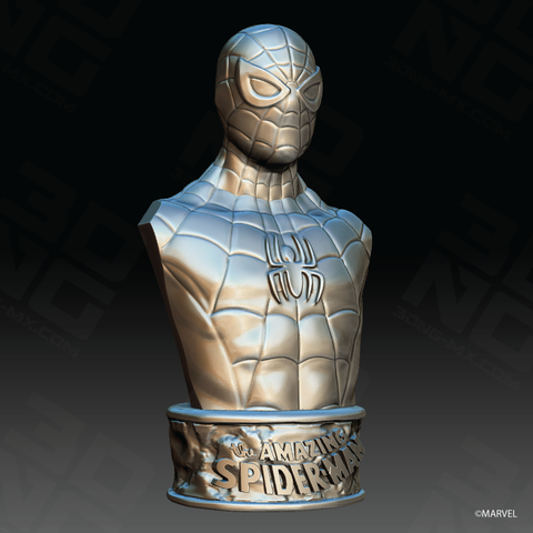 Vintage Spider-Man Bust 3D Print Model