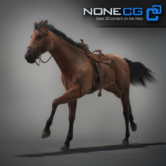 Animated Horses 3DS Max 3D Model