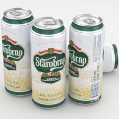 Beer Can Starobrno 500ml 3D Model