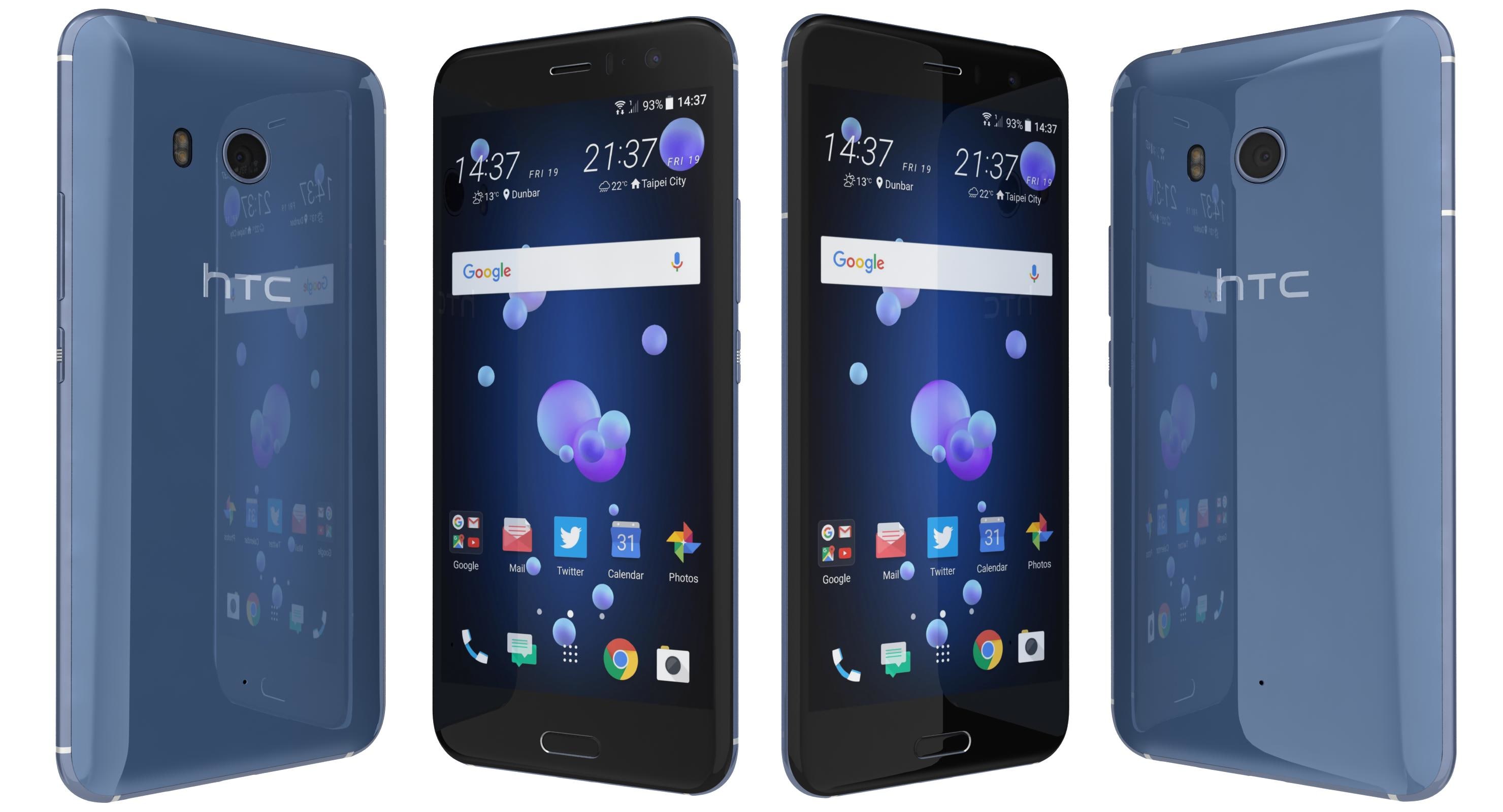 3D HTC U11 Amazing Silver 3D Model