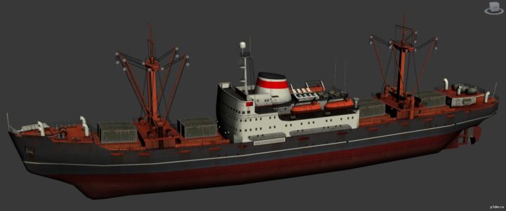 Amguema class cargo ship 3D Model