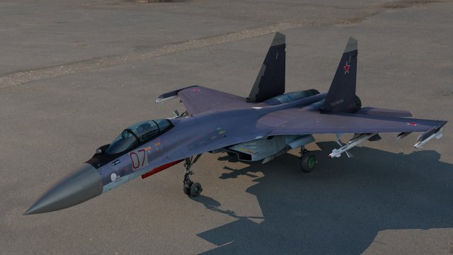 Russian Fighter Su-35 3D Model