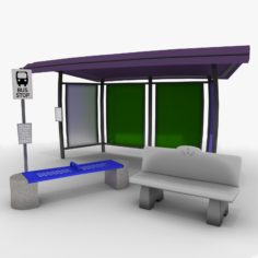 Grimtoon Bus Stop 3D Model