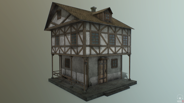Medieval house A PBR 3D Model