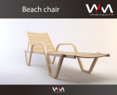 3D beach chair model 3D Model