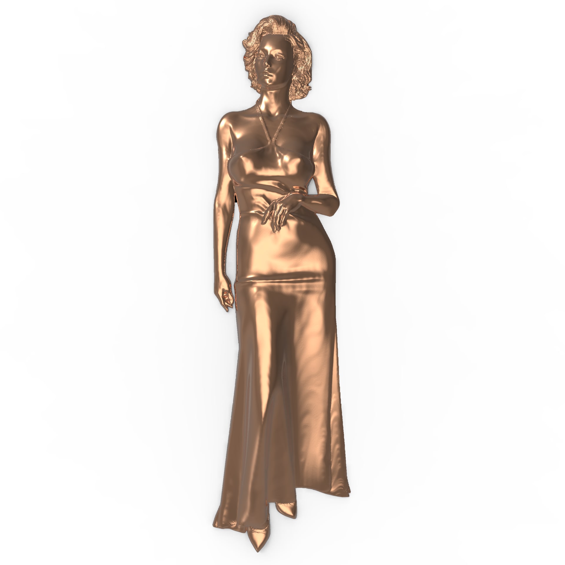 Beautiful woman Bas relief for CNC 3D Model