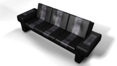 Classic leather sofa 3D Model