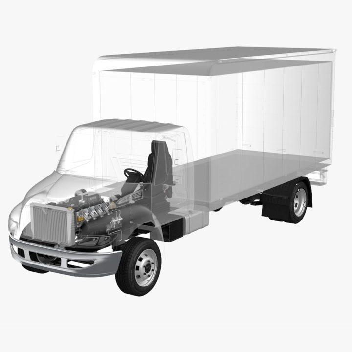 Semi Truck Undercarriage X-Ray 3D Model